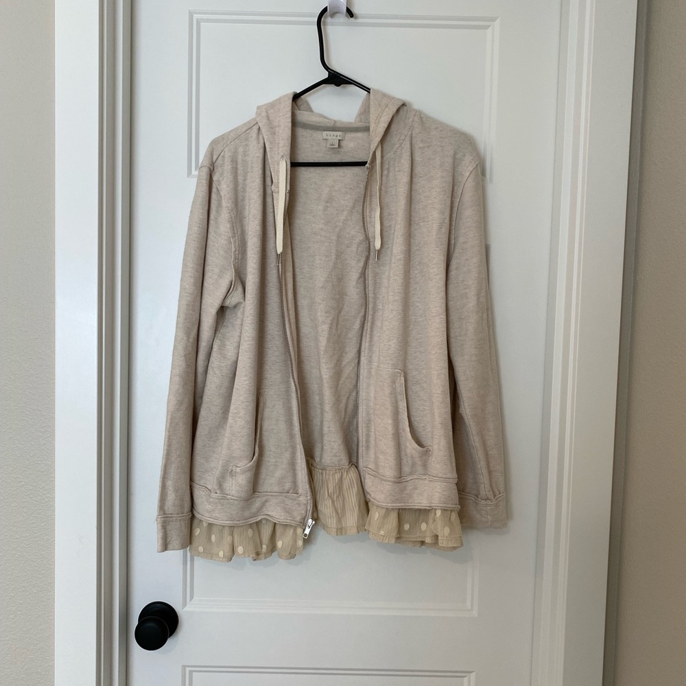 Tan zip up